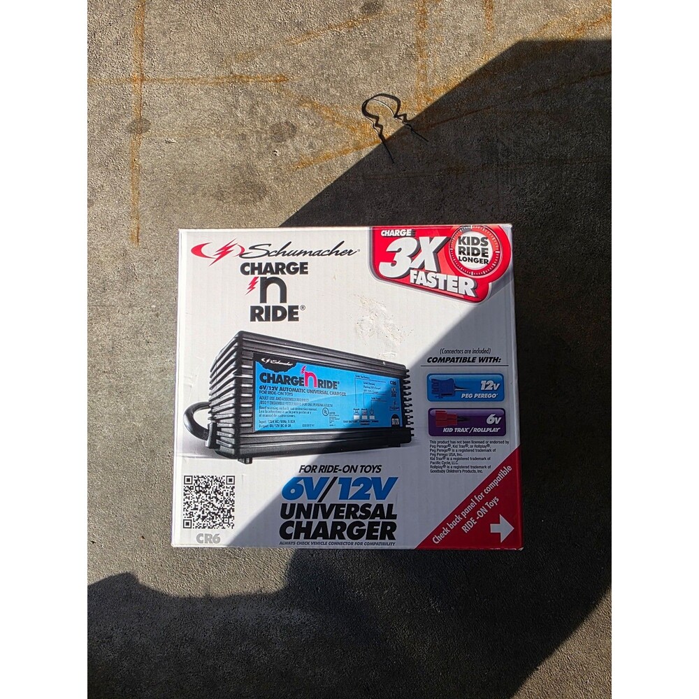 SCHUMACHER CHARGE N RIDE 3 AMP 6 VOLT/12 VOLT UNIVERSAL BATTERY CHARGER *DM